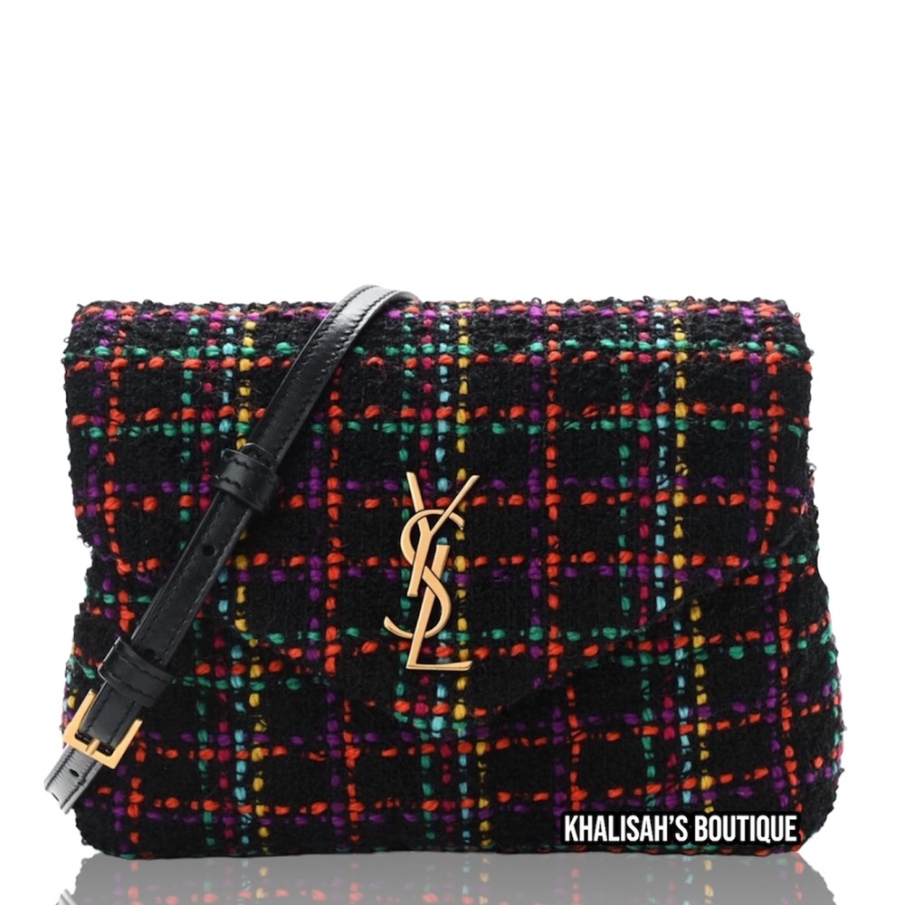Rare & Authentic YSL Saint Laurent LOULOU TOY STRAP "Y" LEATHER in Multi-Color!! - Picture 3 of 16